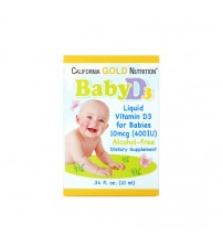 Витамин D3 в каплях для детей California Gold Nutrition Baby Vitamin D3 Drops 400 IU 10ml